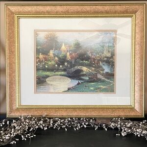 Thomas Kinkade Framed Scenic Art Print with Gold Frame